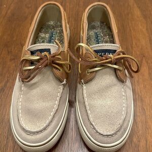 Sperry Topsider Champagne Shimmer Boat Shoes size 6.5